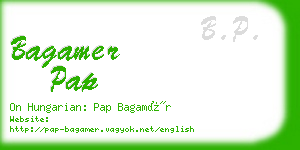 bagamer pap business card